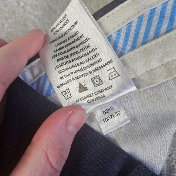 FootJoy Performance Golf Pants Mens 34x29 Blue Flat Front Stretch - Picture 9 of 14